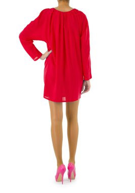 Beyaz modelli moda konsepti