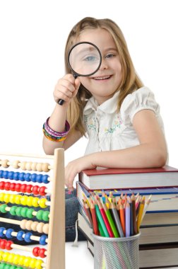 kız kitapları ve abacus