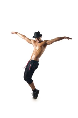 Beyaz yarı çıplak dansçı