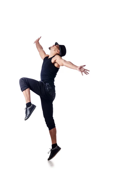 Bailarina muscular aislada en blanco —  Fotos de Stock