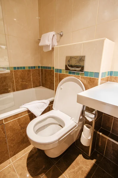 Toilet in the modern bathroom Stock Image