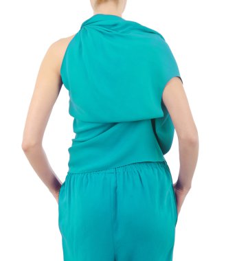 Beyaz modelli moda konsepti