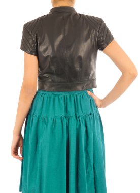 Beyaz modelli moda konsepti