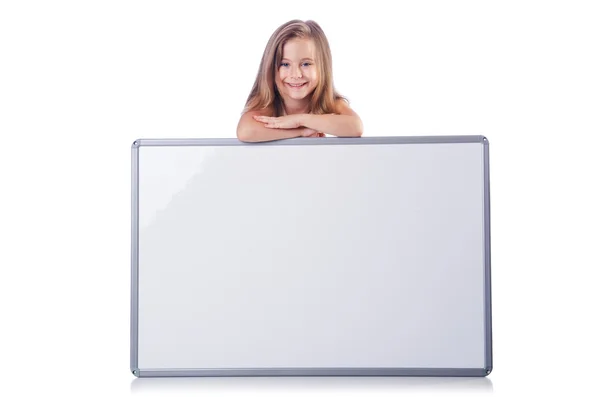 Cute little girl isolated on the white — Stock Photo, Image