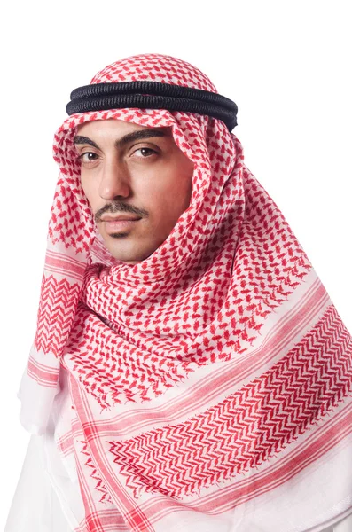 Diversity concept with arab on white — Stock Photo, Image