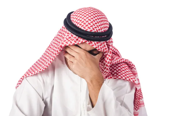 Diversity concept with arab on white — Stock Photo, Image
