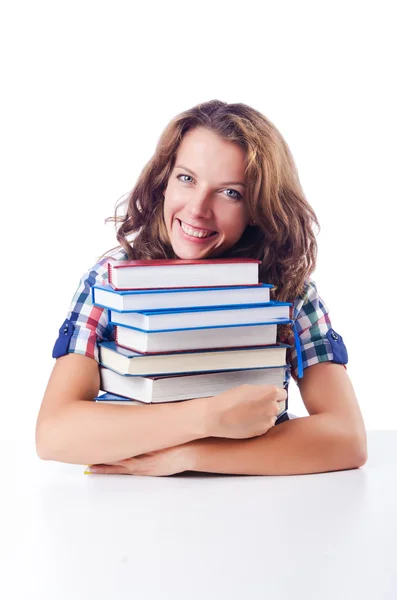 Young student isolated on the white Stock Photo