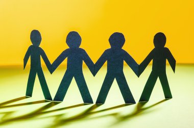 Kağıt teamworking kavram