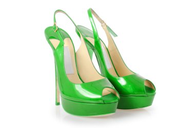 Kadın ayakkabıları beyazda izole edilmiş