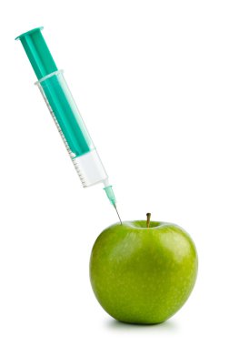experimento con manzana y jeringas