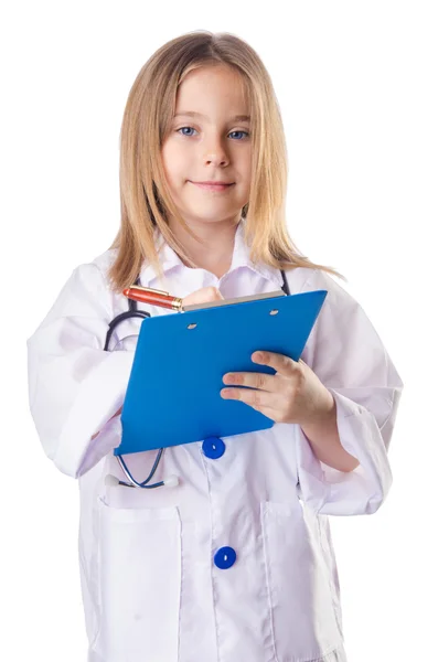 Little girl in doctor costume Royalty Free Stock Photos