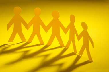 Kağıt teamworking kavram