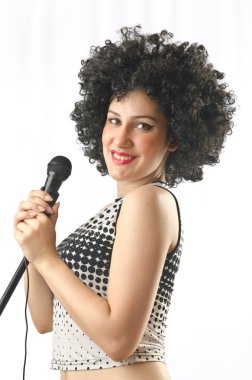 afro saçına beyaz kadınla