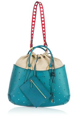 Beyaz tenli zarif kadın çantası.