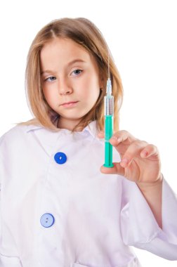şırınga ile küçük doktor