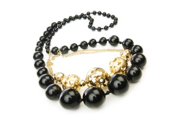 güzel necklase üzerinde beyaz izole