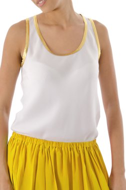 Beyaz modelli moda konsepti