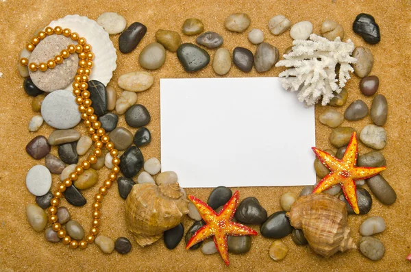 Blank message on the sand — Stock Photo, Image