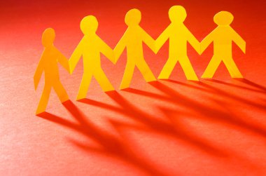 Kağıt teamworking kavram