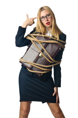 iş kavramı üzerinde beyaz kadın