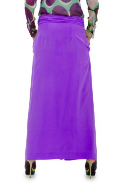 Beyaz modelli moda konsepti