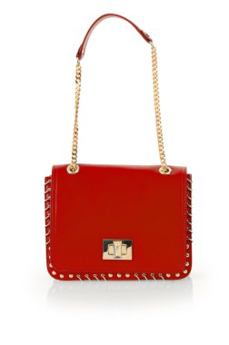 Beyaz tenli zarif kadın çantası.