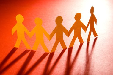 Kağıt teamworking kavram