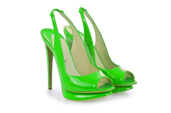 Kvinnliga skor isolerade på vitt — Stockfoto