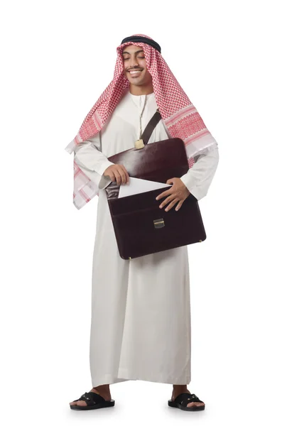 Diversity concept with arab on white — Stock Photo, Image