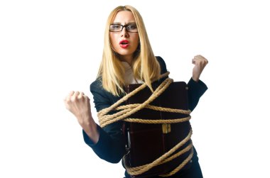 iş kavramı üzerinde beyaz kadın