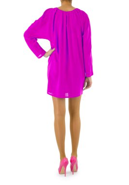 Beyaz modelli moda konsepti