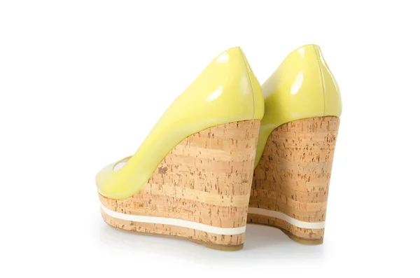 Sapatos de mulher isolados em branco — Fotografia de Stock