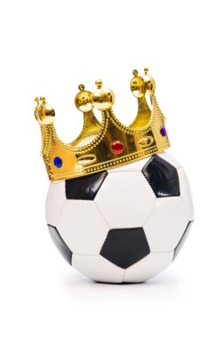 futbol ile taç beyaz