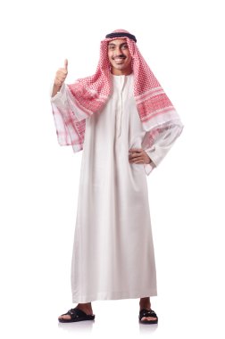 Arab man isolated on the white clipart