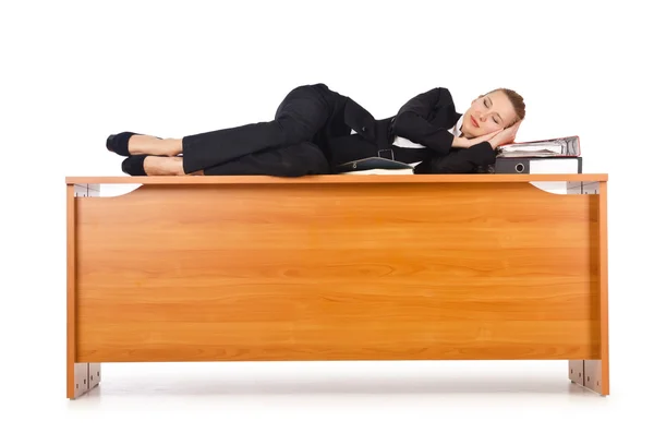 Businesswoman woman on the desk — Stock Photo, Image