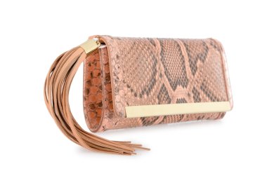 üzerinde beyaz izole hoş şık bayan çanta