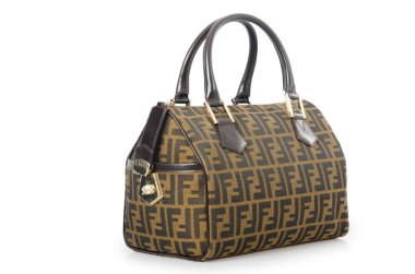 üzerinde beyaz izole hoş şık bayan çanta