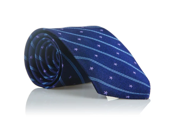 Elegante cravatta maschile in seta (cravatta) su bianco — Foto Stock