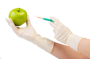 apple ve şırınga ile kimya deneyi