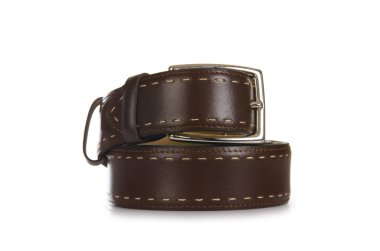 erkek zarif kemer üzerinde beyaz izole