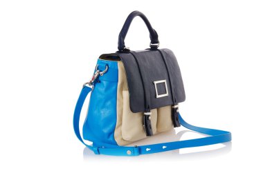 üzerinde beyaz izole hoş şık bayan çanta