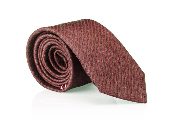 Elegante corbata masculina de seda (corbata) en blanco —  Fotos de Stock