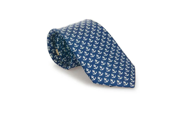 Элегантный шелковый мужской галстук (галстук) на белом — стоковое фото