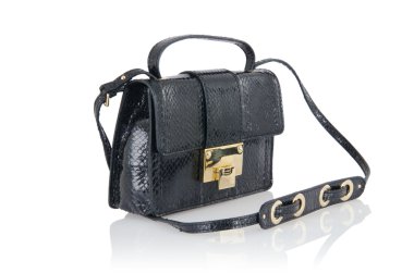 üzerinde beyaz izole hoş şık bayan çanta