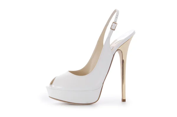 Belle scarpe donna isolate su bianco — Foto Stock