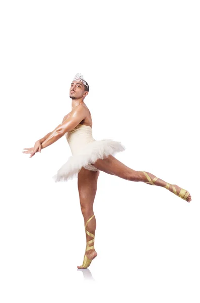 Muskulös balett artist i roligt koncept — Stockfoto