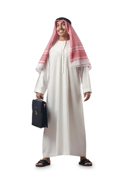 Diversity-Konzept mit Araber auf Weiß — Stockfoto
