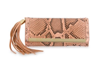 üzerinde beyaz izole hoş şık bayan çanta