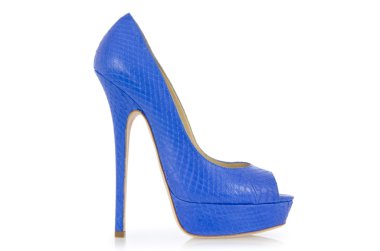 mavi ayakkabılar üzerinde beyaz izole