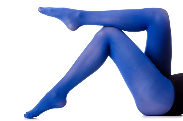 Vrouw met lange benen en kousen — Stockfoto